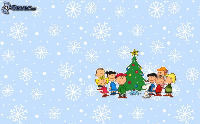christmas tree, figures, snowflakes