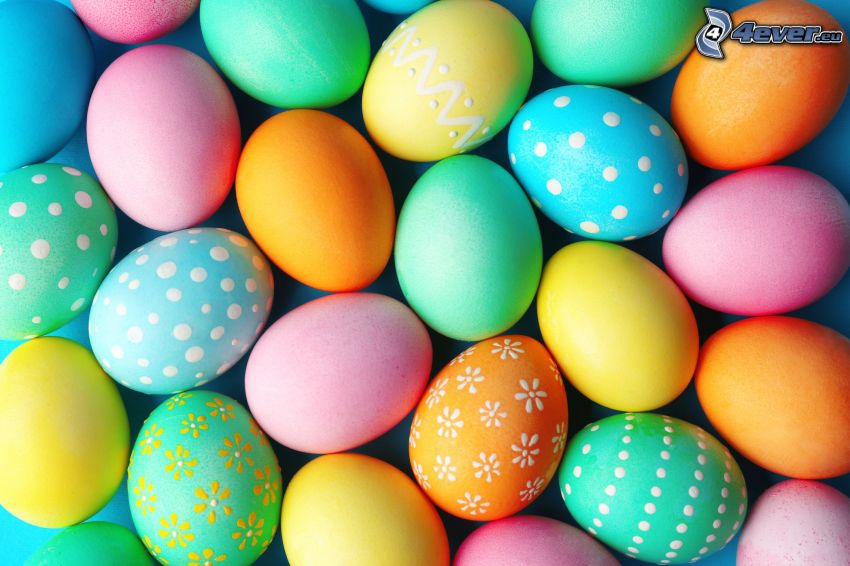easter eggs, colors