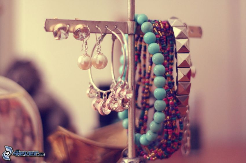 bracelets, earrings