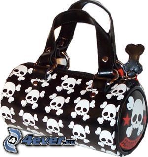 bag with skulls, Grim Reaper, emo