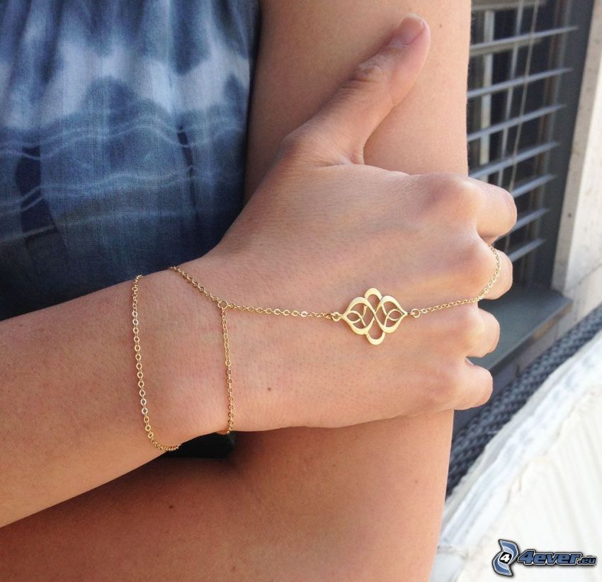bracelet, necklace, hand