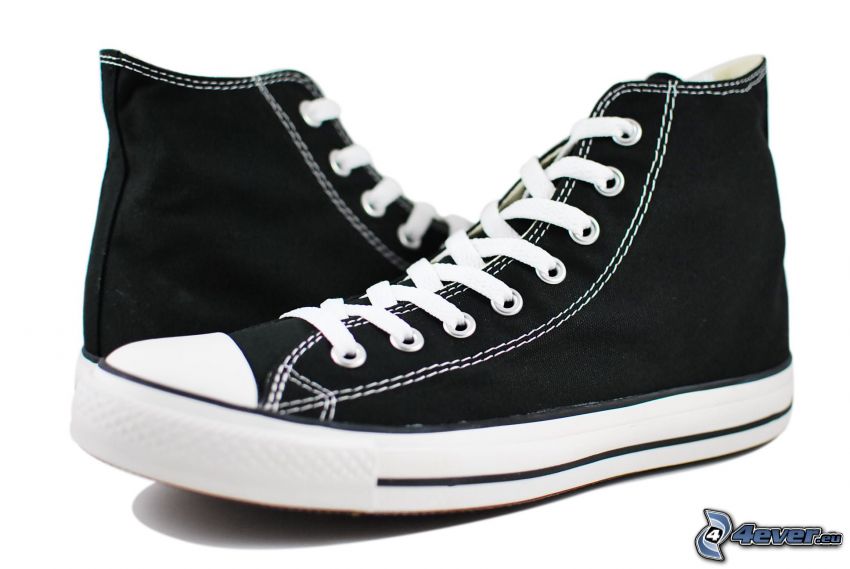 Converse, black sneakers