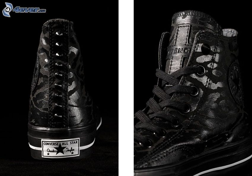 Converse, black sneakers