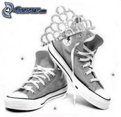 Converse, crown, sneakers