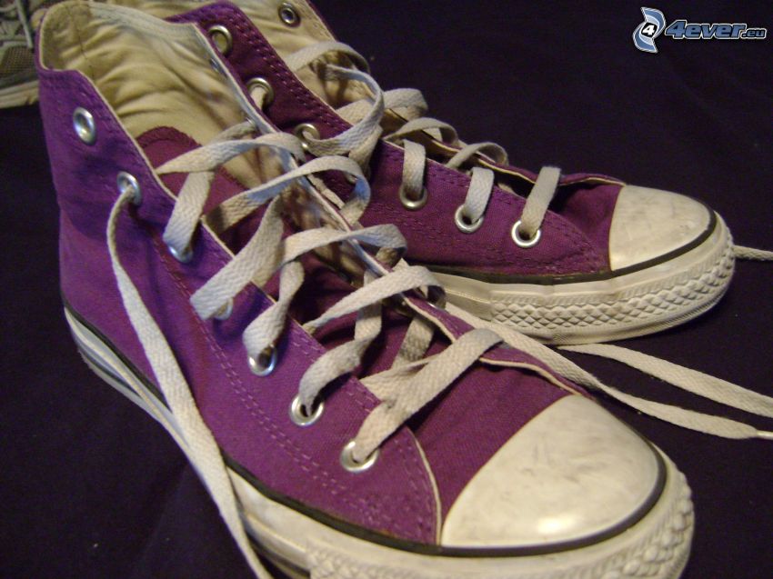 Converse, purple sneakers