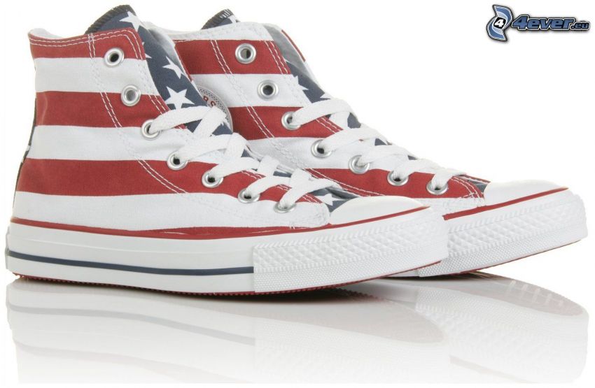 Converse, the USA flag