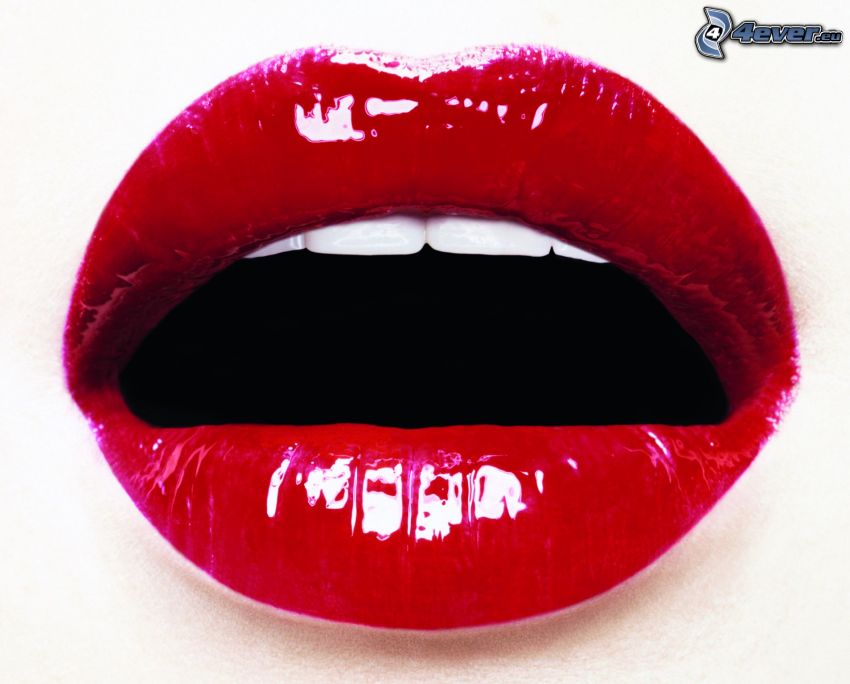 red lips, mouth