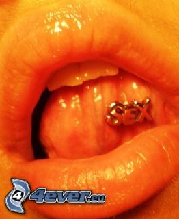 sex, piercing, tongue, lips, mouth