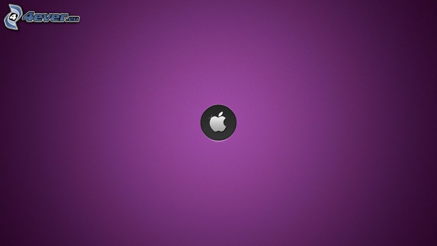 Apple, purple background