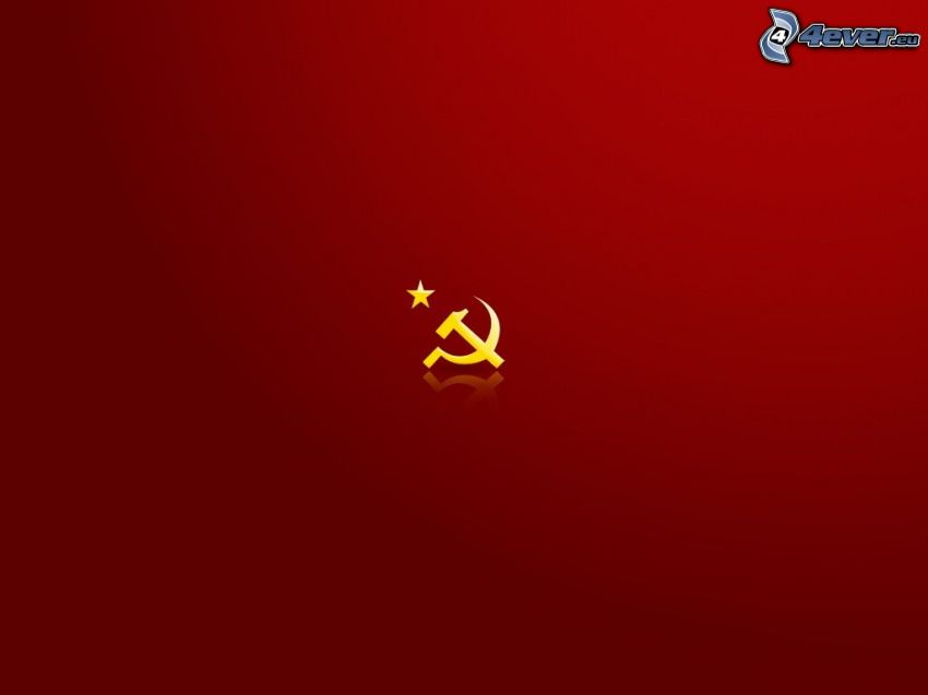 hammer and sickle, star