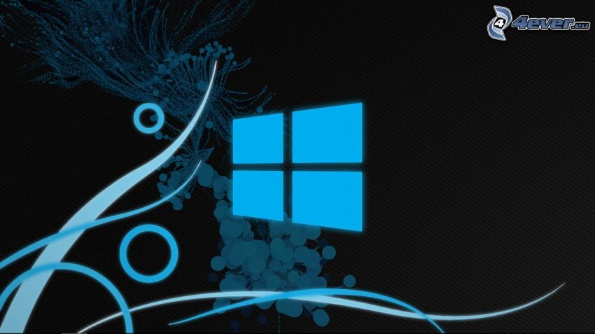 Windows 8, blue lines, circles