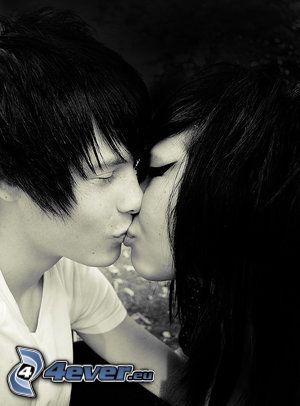 emo kiss, emo couple, love