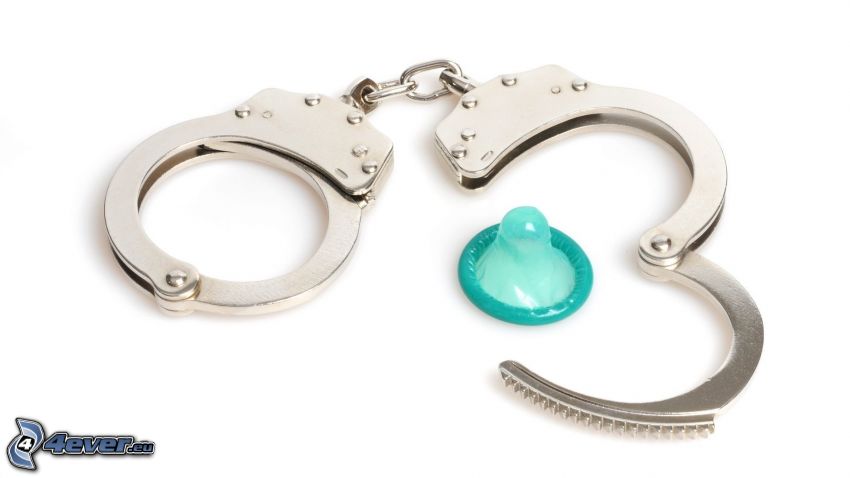 handcuffs, condom