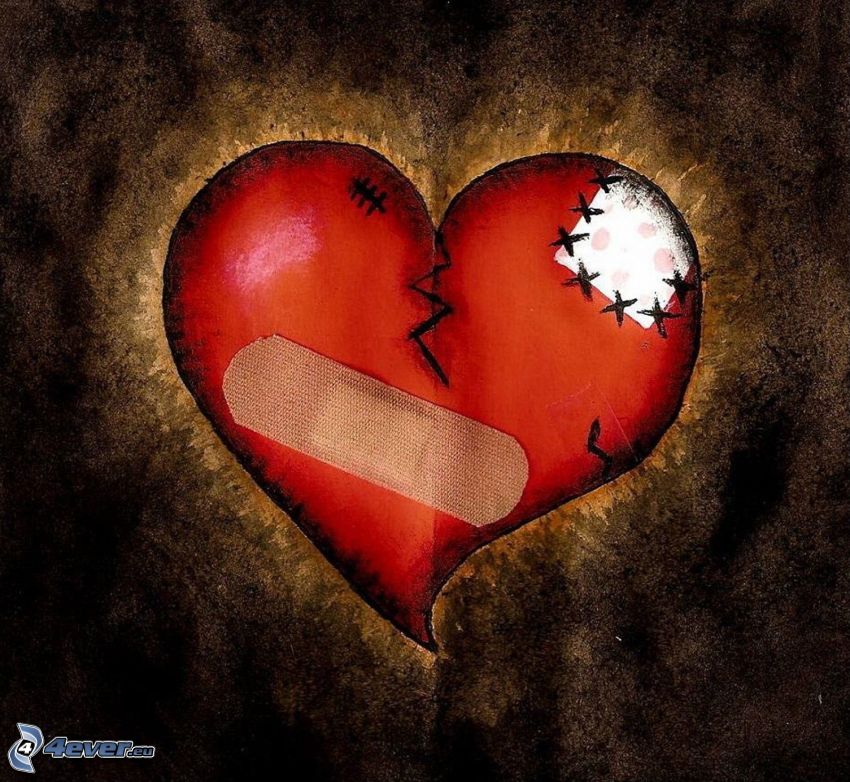 broken heart, wound, love, sadness, pain