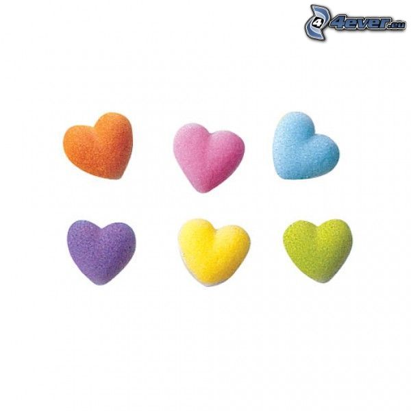 colorful hearts