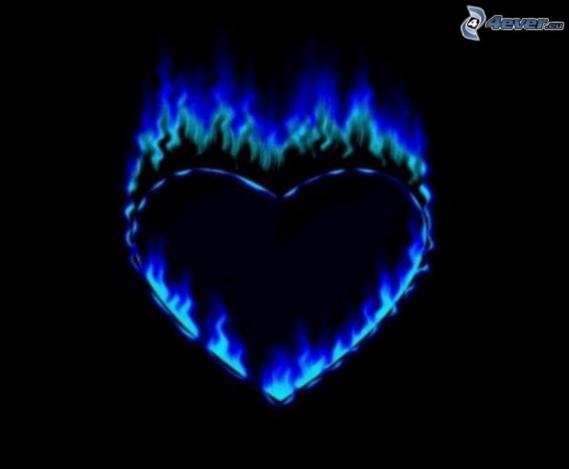 fire heart, flame