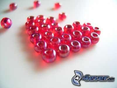 heart, beads