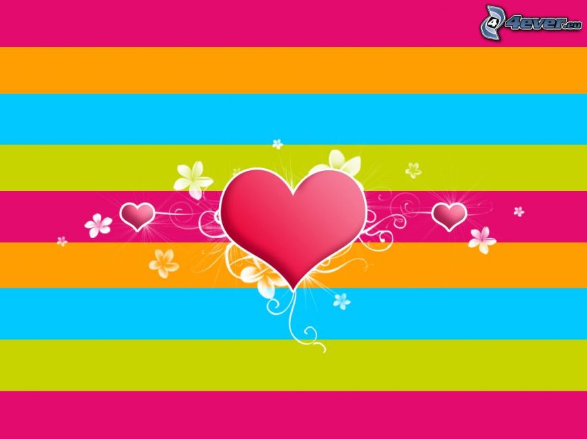 heart, colorful background
