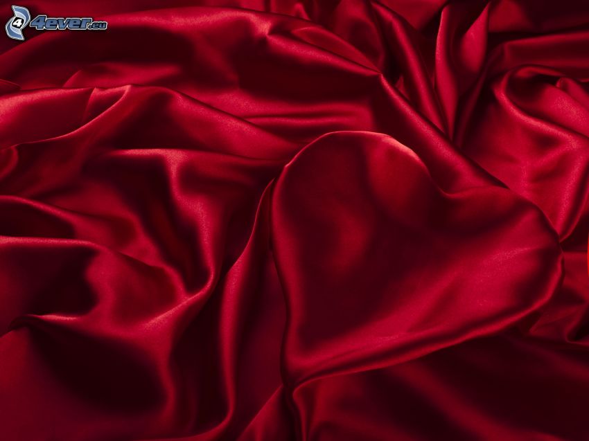 heart, silk, red background