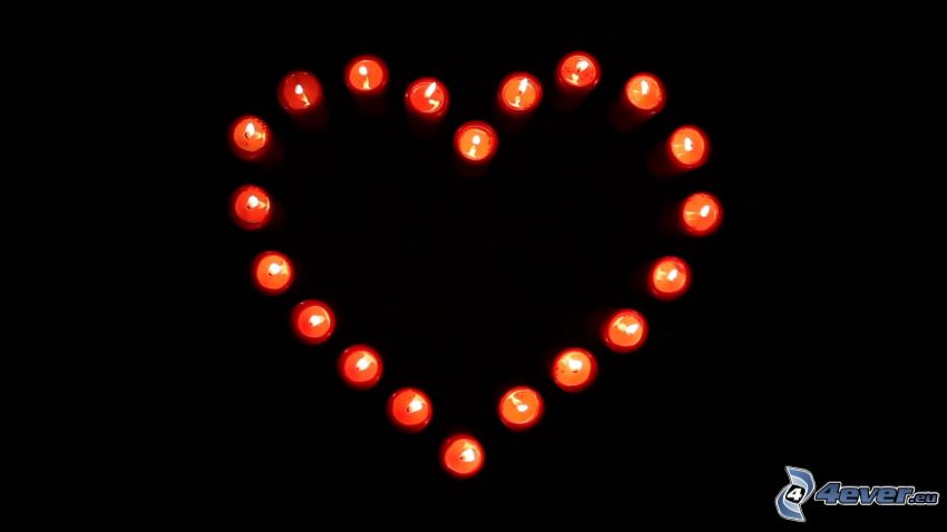 heart of candles