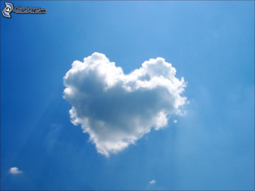 heart on the sky, cloud