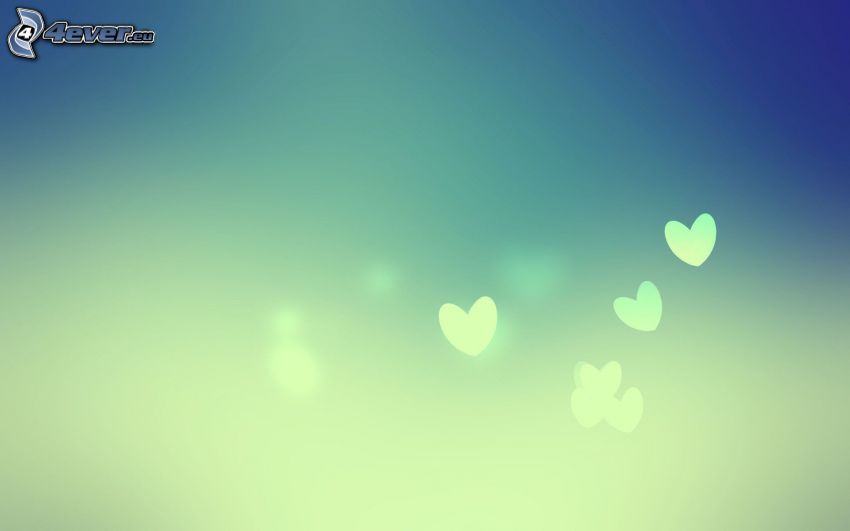 hearts, blue background