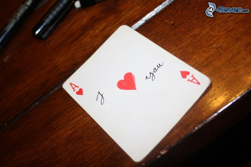 I love you, ace, card