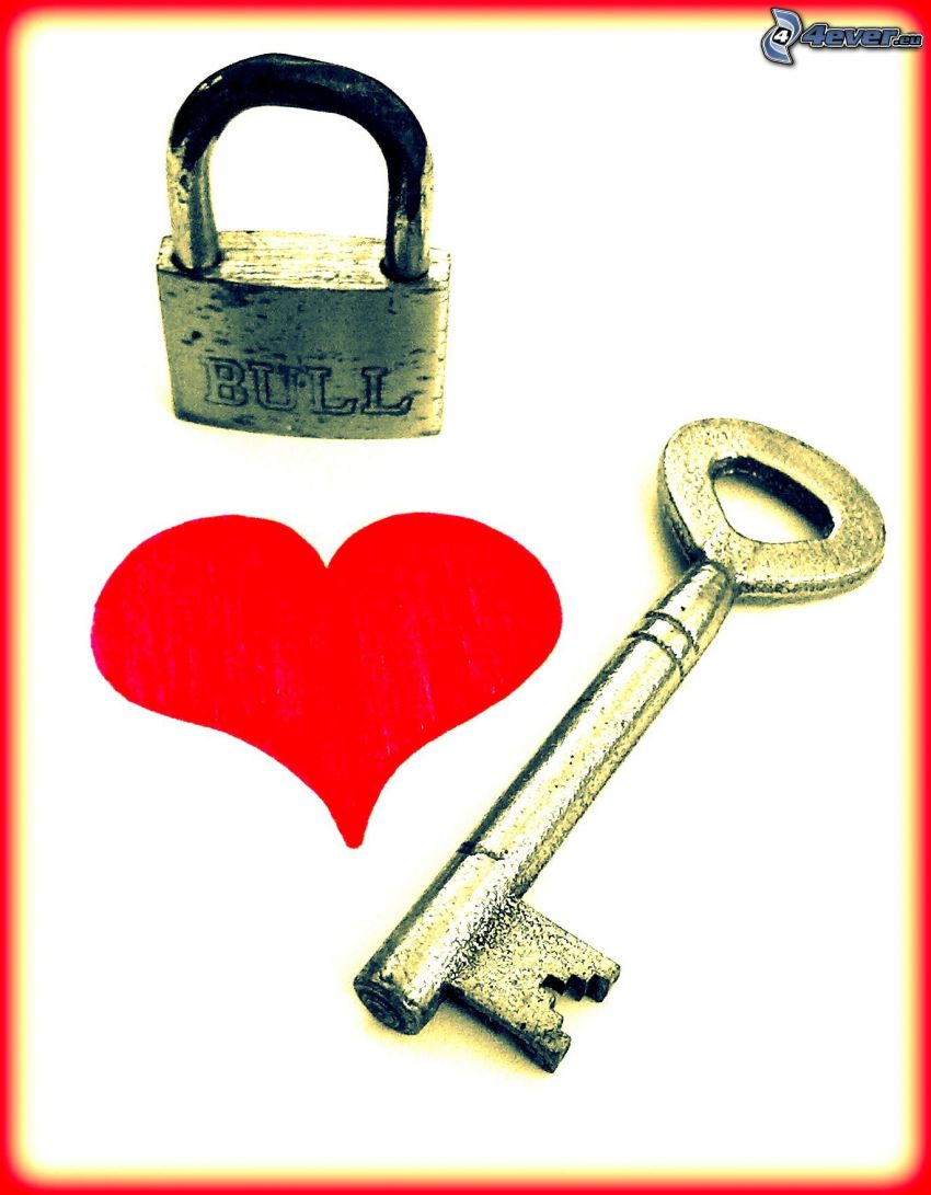 key, heart, lock