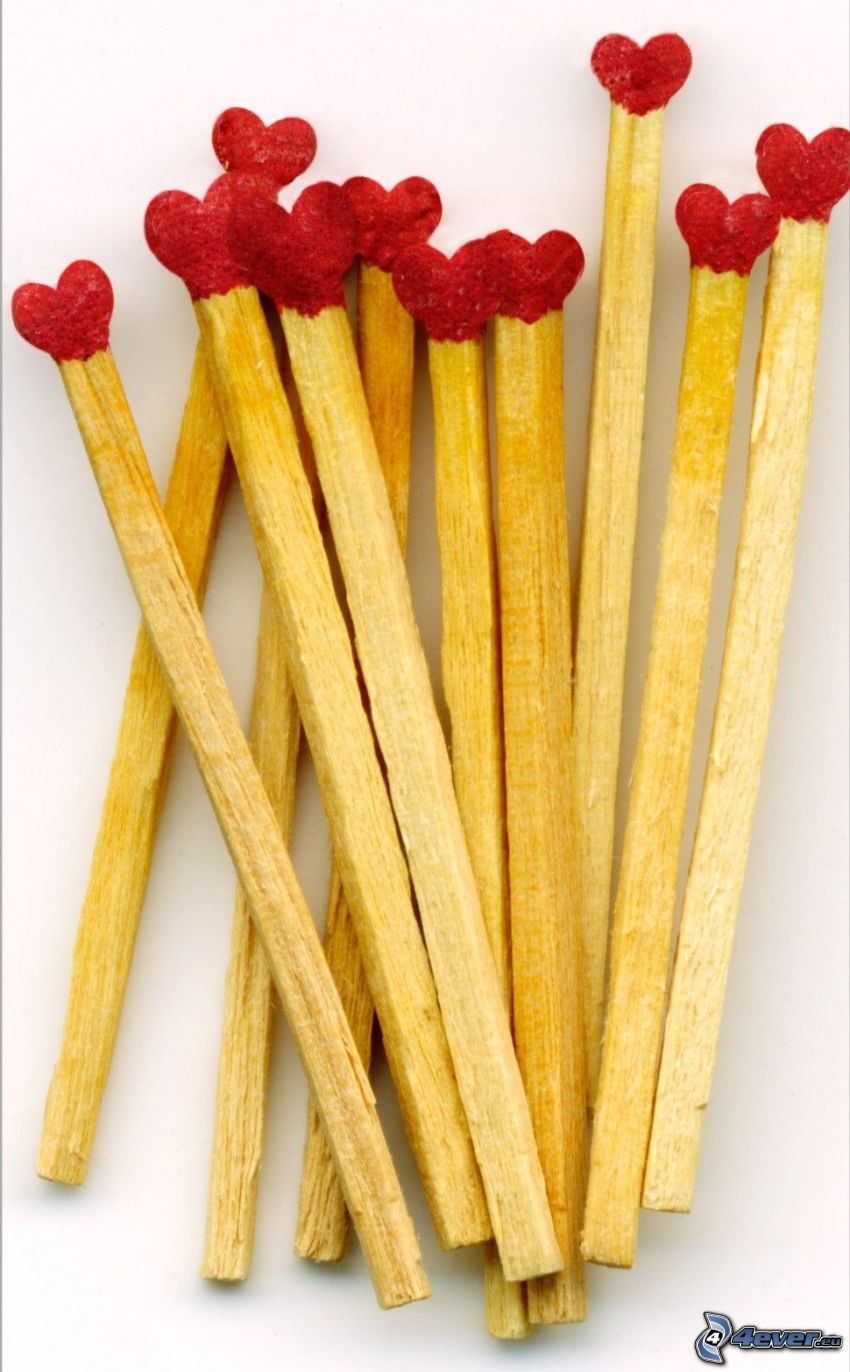 matches, hearts