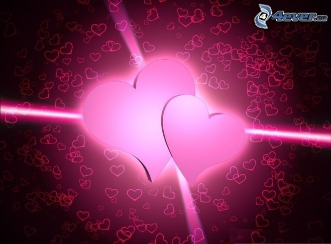 purple hearts, two hearts