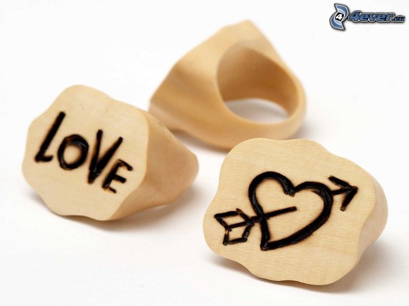 rings, love, heart, arrow