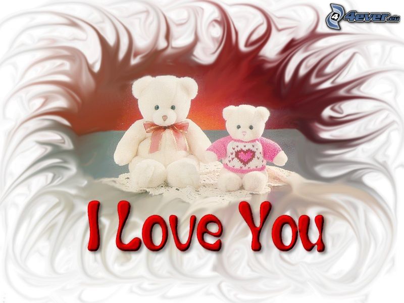 I love you, teddy bears