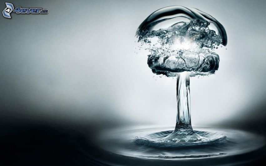 drop, atomic explosion, water