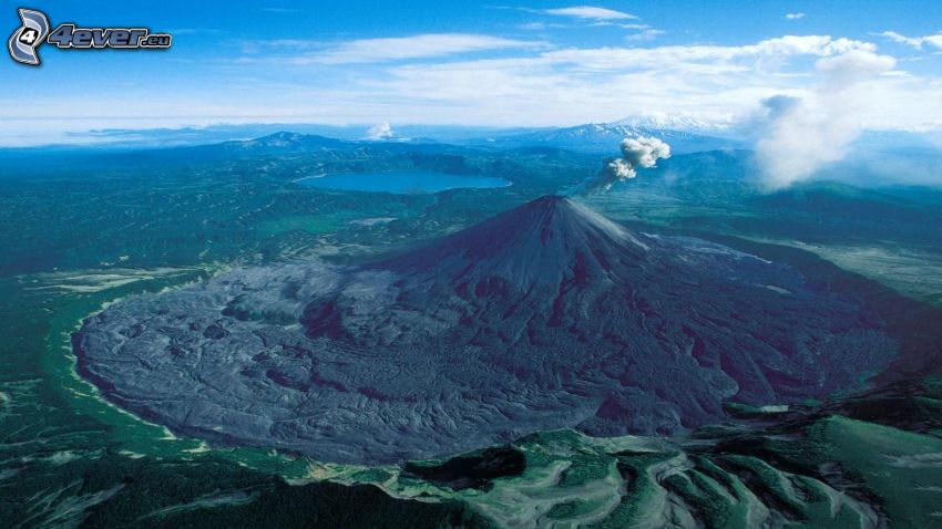 Etna, volcano, lake
