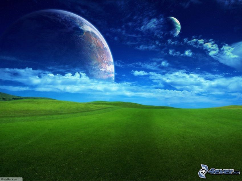 field, meadow, sky, planet