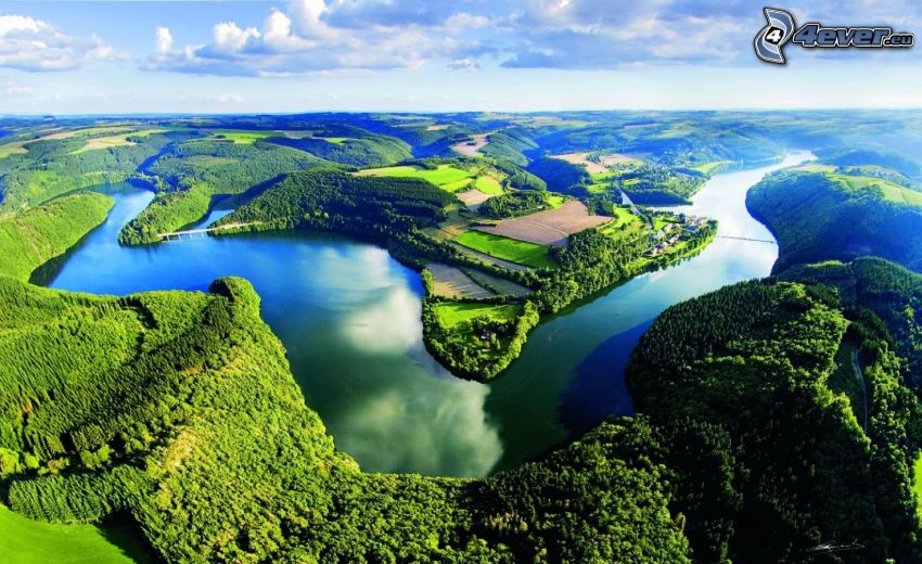 River, forests and meadows, Luxembourg