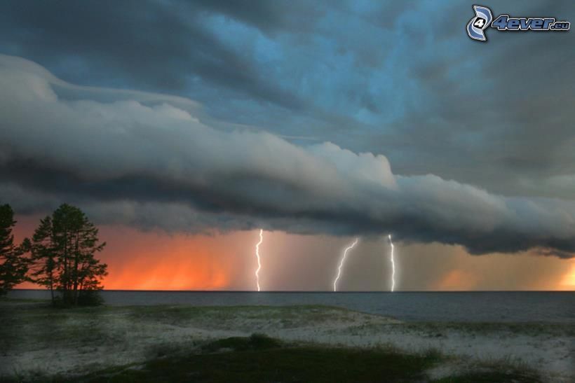 storm, lake Baikal, Russia