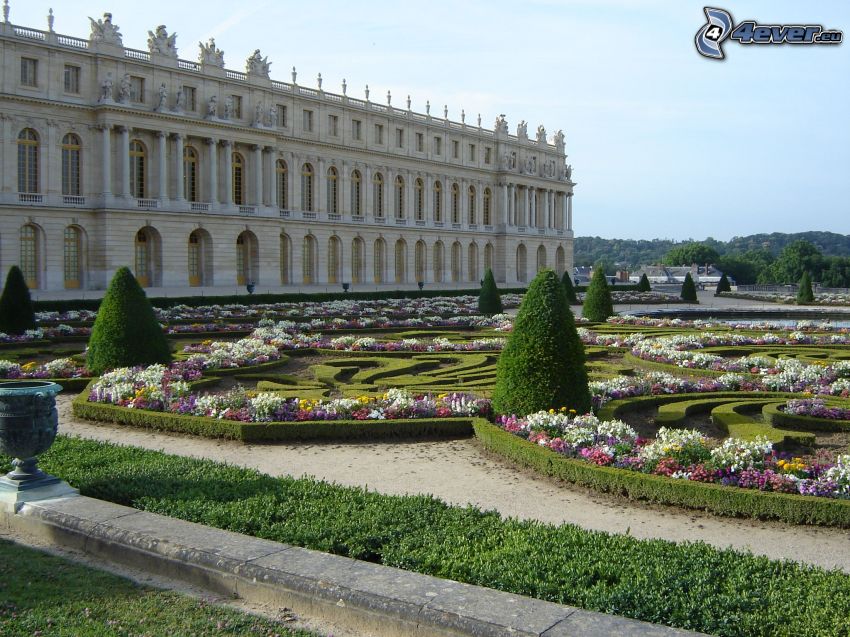 Castle Versailles, garden, flowers
