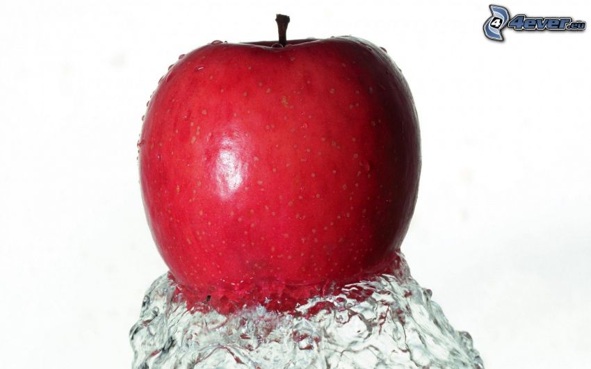 apple, water