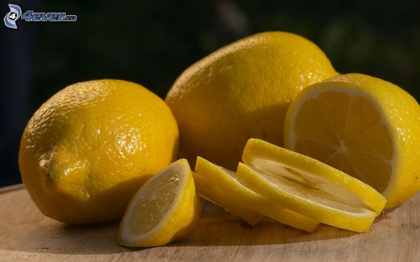 lemons, lemon slices
