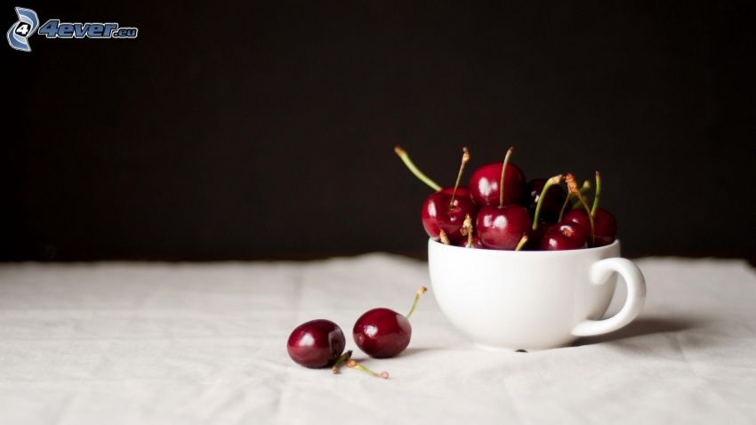 red cherries, cup