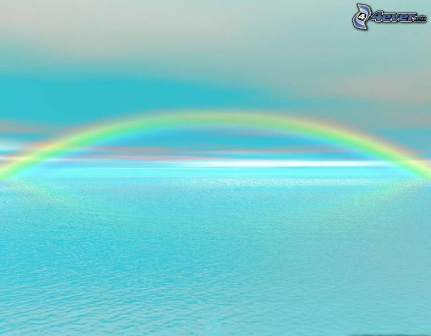 rainbow, sea