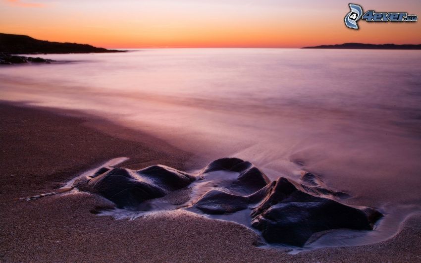 sea, beach, sunrise