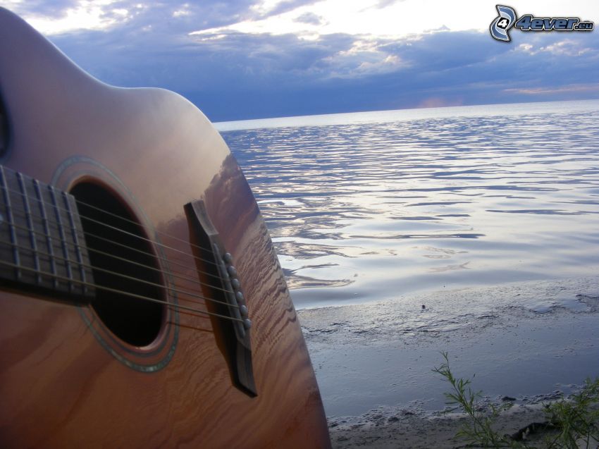 sea, guitar