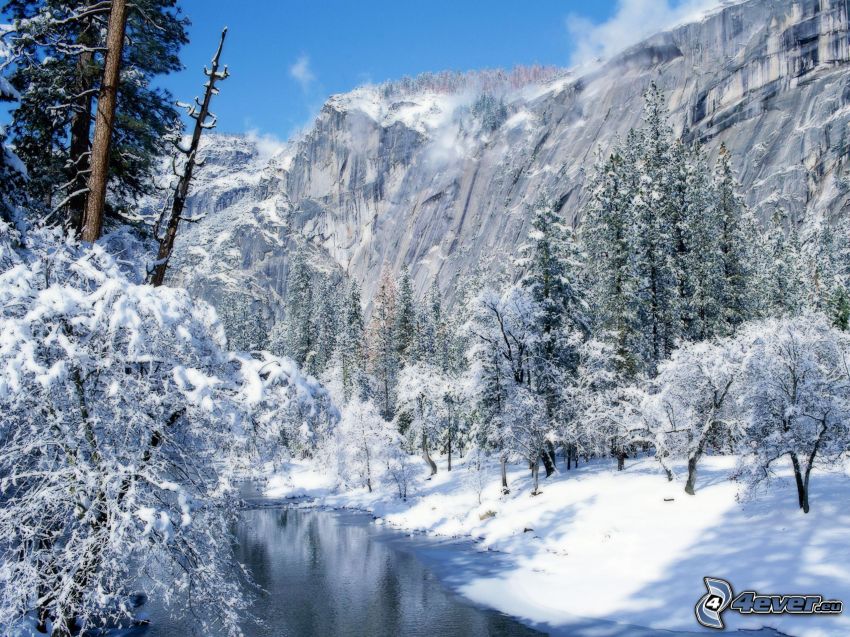 snowy Yosemite National Park