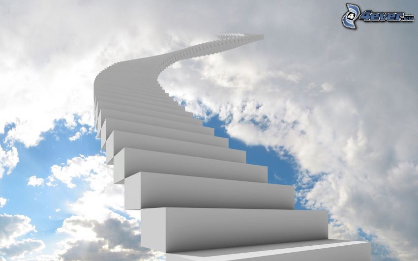 stairs to heaven, clouds