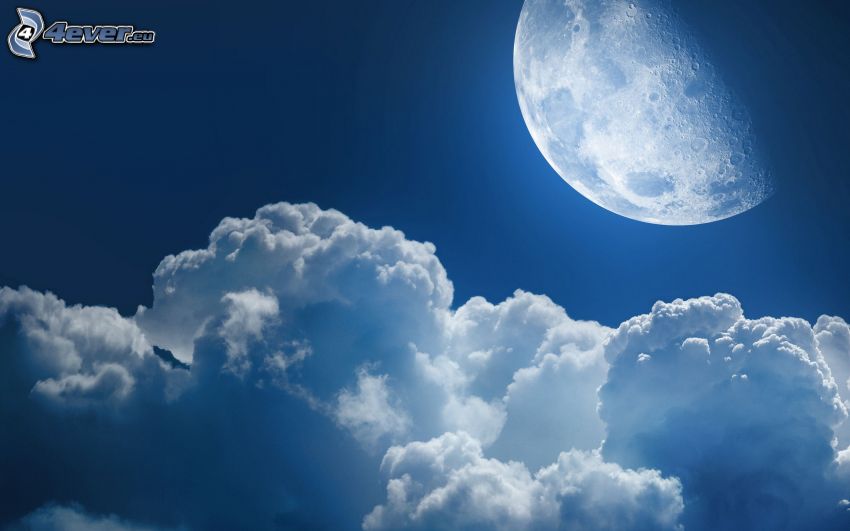 clouds, Moon