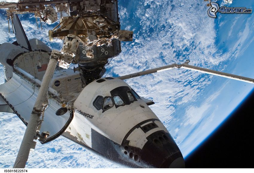 Endeavour attached to the ISS, International Space Station ISS