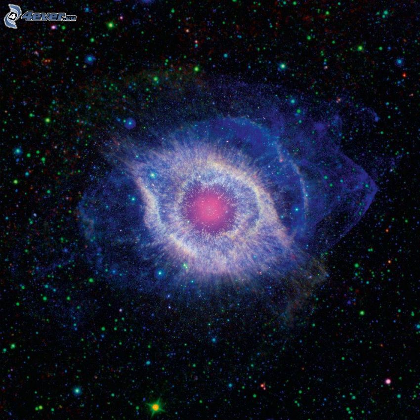 Helix Nebula, stars