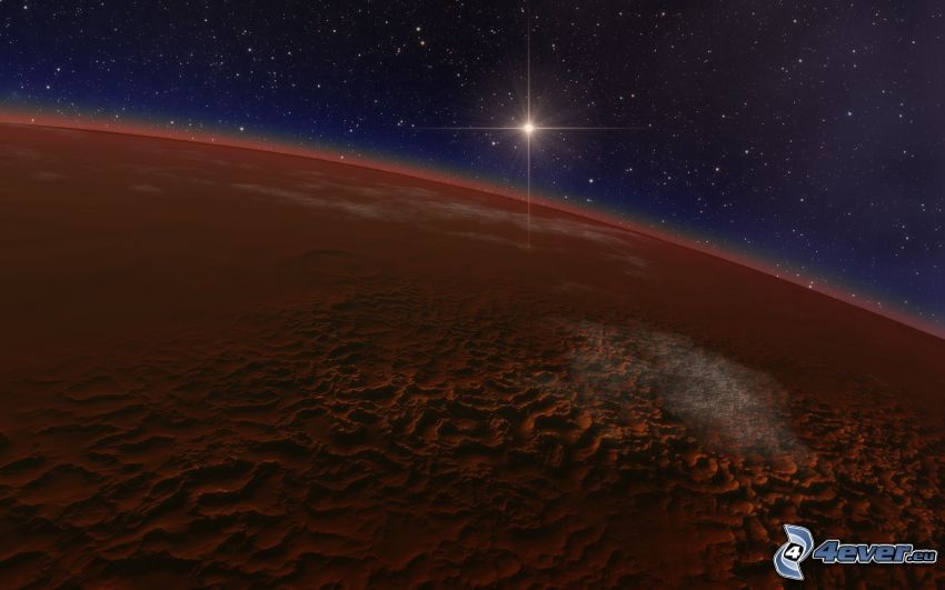 red planet, stars